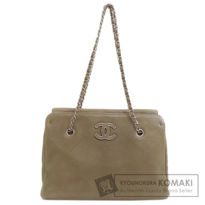 CHANEL Chain bag COCO Mark Silver Hardware Tote Bag Calf Ladies [Used]
