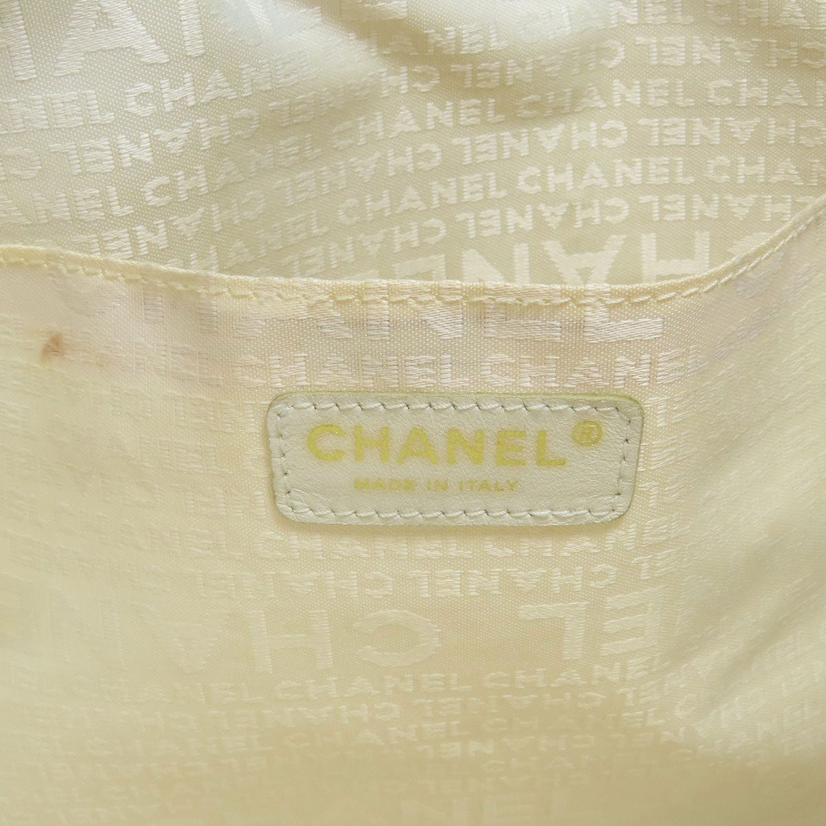 CHANEL Chocolate bar COCO Mark GoldHardware Tote Bag Canvas Ladies [Used]