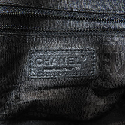 CHANEL COCO Mark SilverHardware Tote Bag Cotton Ladies [Used]