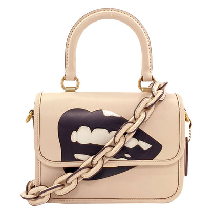 COACH CA123 Tom Wesselmann Rogue Top Handle 3-Way Bag Handbag Leather Ladies [Used]