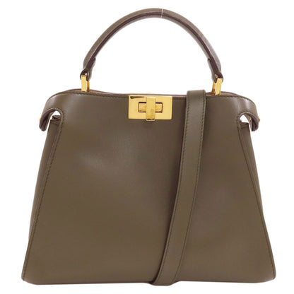 FENDI Peekaboo Essential 2WAY Handbag Calf Ladies [Used]