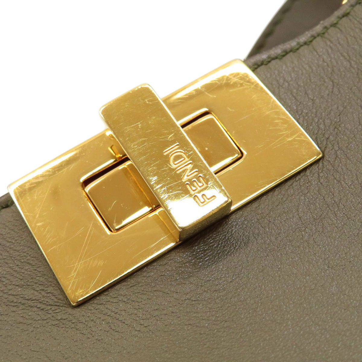 FENDI Peekaboo Essential 2WAY Handbag Calf Ladies [Used]