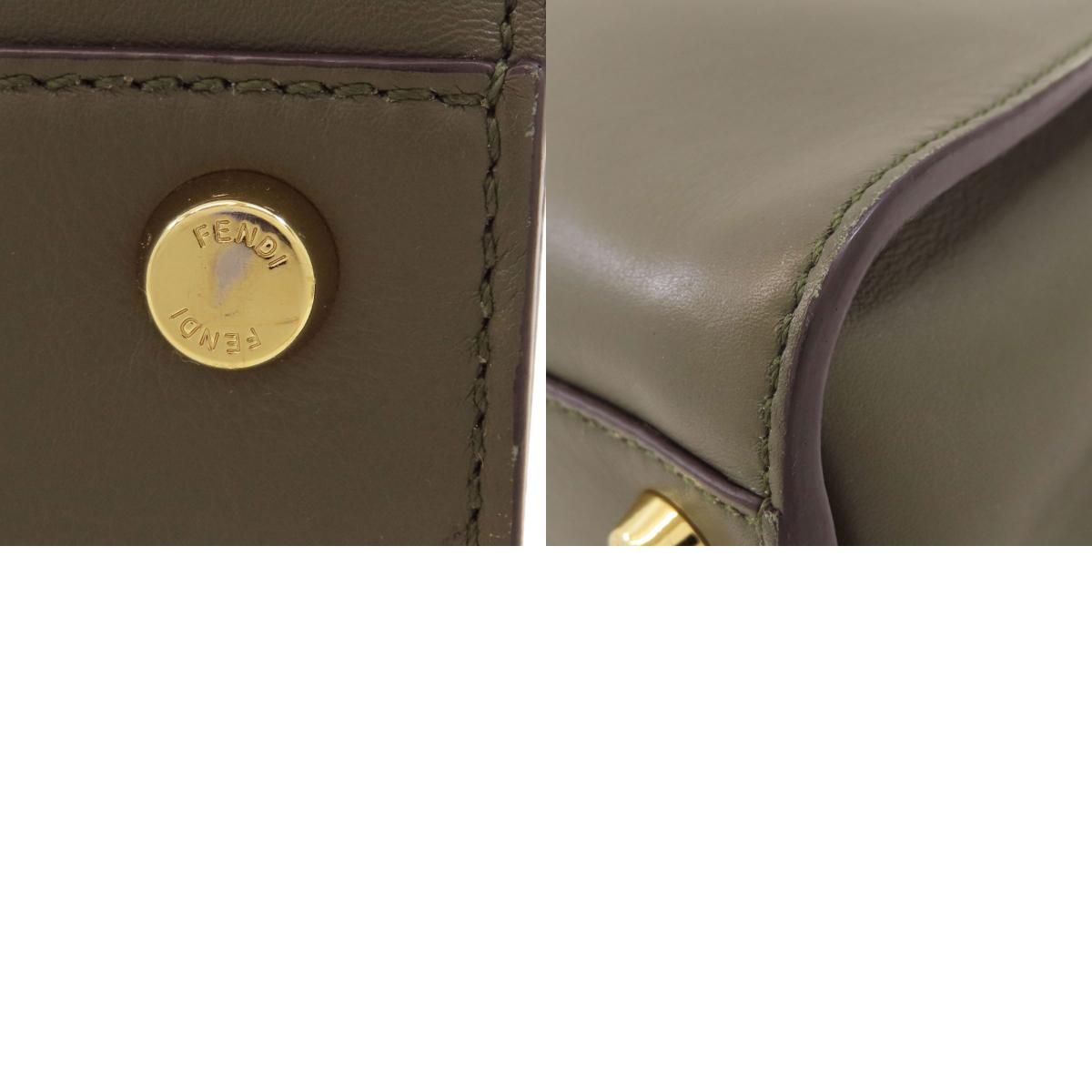 FENDI Peekaboo Essential 2WAY Handbag Calf Ladies [Used]