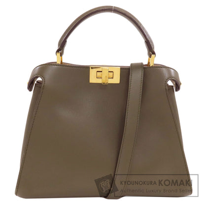 FENDI Peekaboo Essential 2WAY Handbag Calf Ladies [Used]