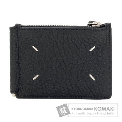 MaisonMargiela Money clip with 4 stitches Bifold Wallet with Coin Pocket Leather mens [Used]