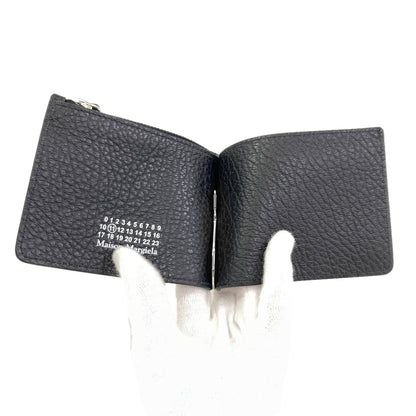 MaisonMargiela Money clip with 4 stitches Bifold Wallet with Coin Pocket Leather mens [Used]