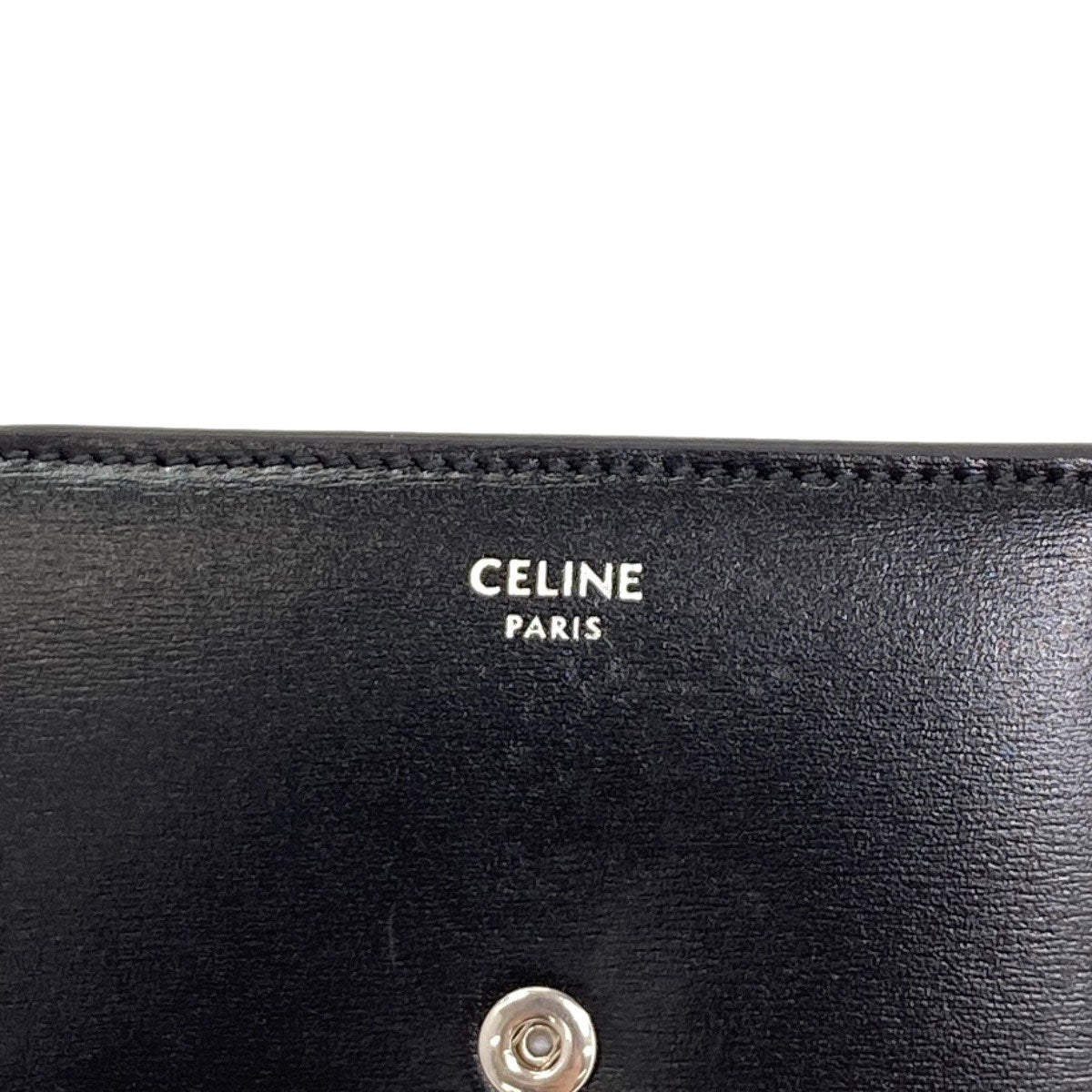 CELINE Small flap wallet Triomphe Tri-fold wallet (with Coin Pocket) Leather Ladies [Used]