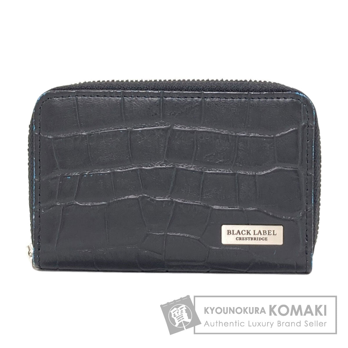 BLACK LABEL logo coin purse Leather Ladies [Used]