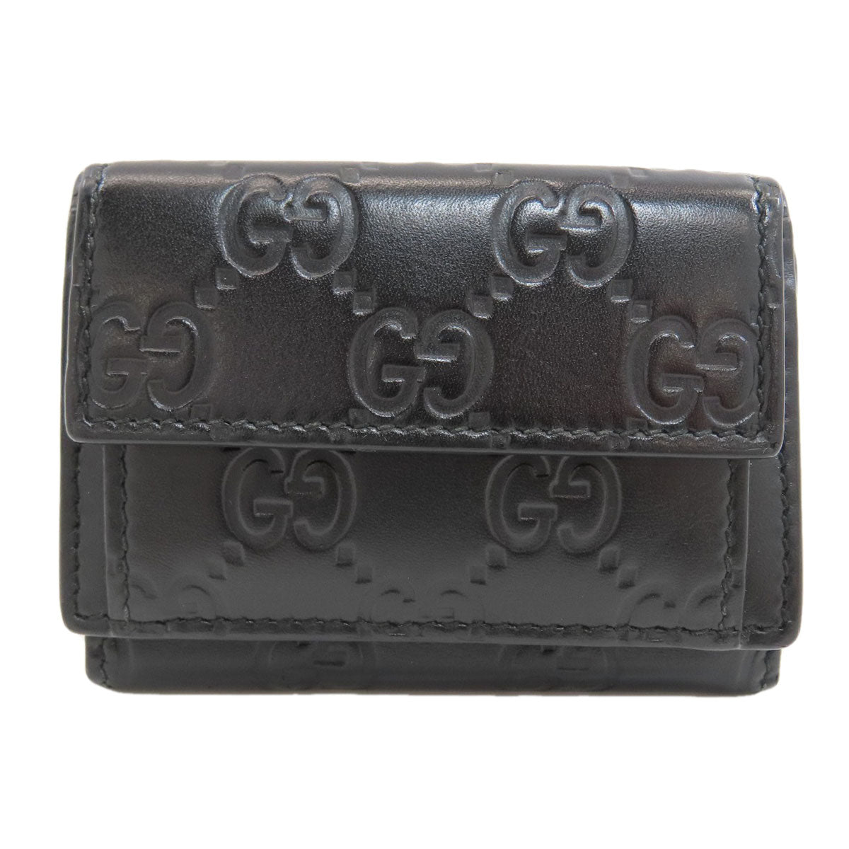 GUCCI 547070 GG signature guccissima Tri-fold wallet (with Coin Pocket) Leather Ladies [Used]