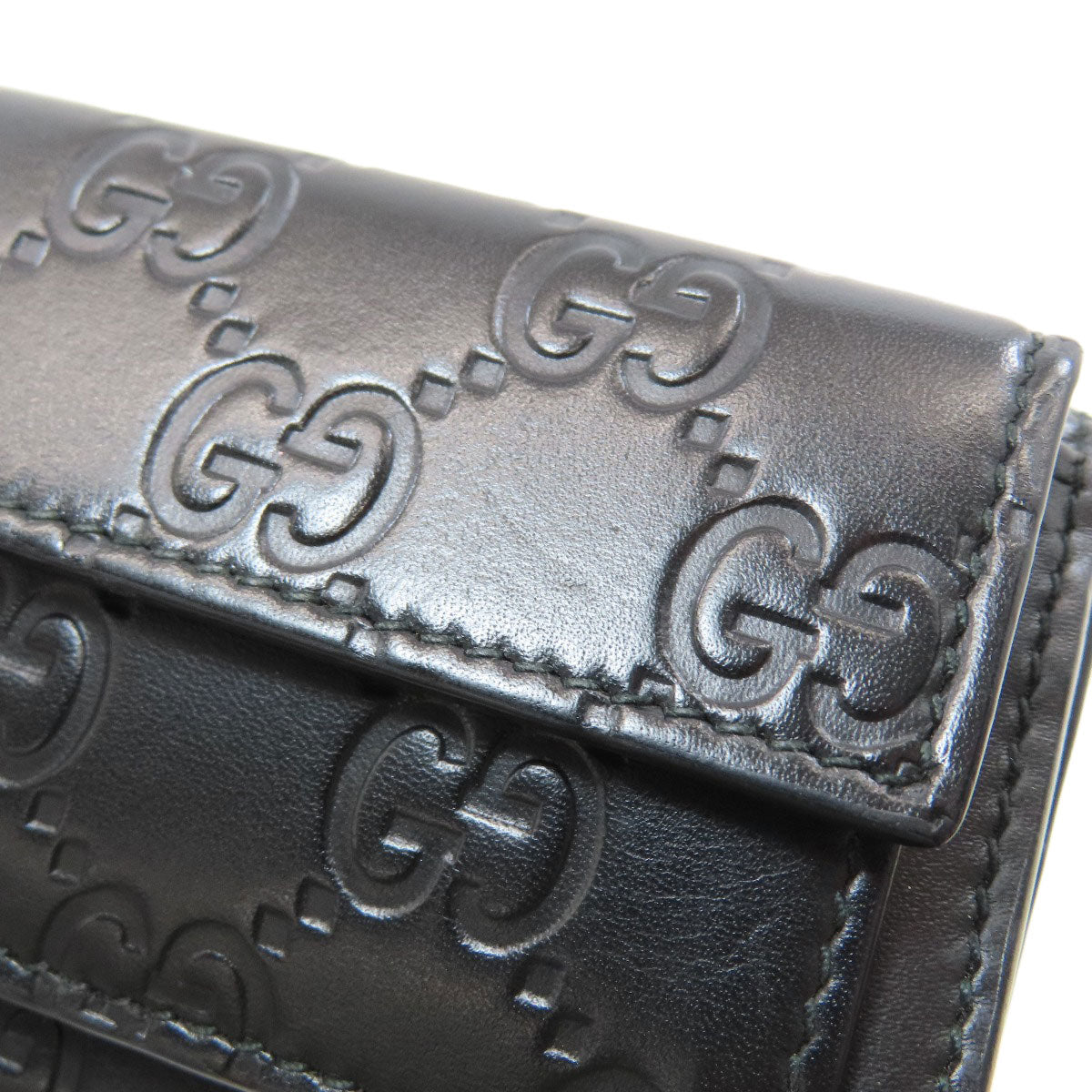 GUCCI 547070 GG signature guccissima Tri-fold wallet (with Coin Pocket) Leather Ladies [Used]