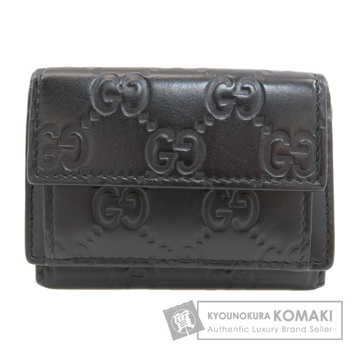 GUCCI 547070 GG signature guccissima Tri-fold wallet (with Coin Pocket) Leather Ladies [Used]