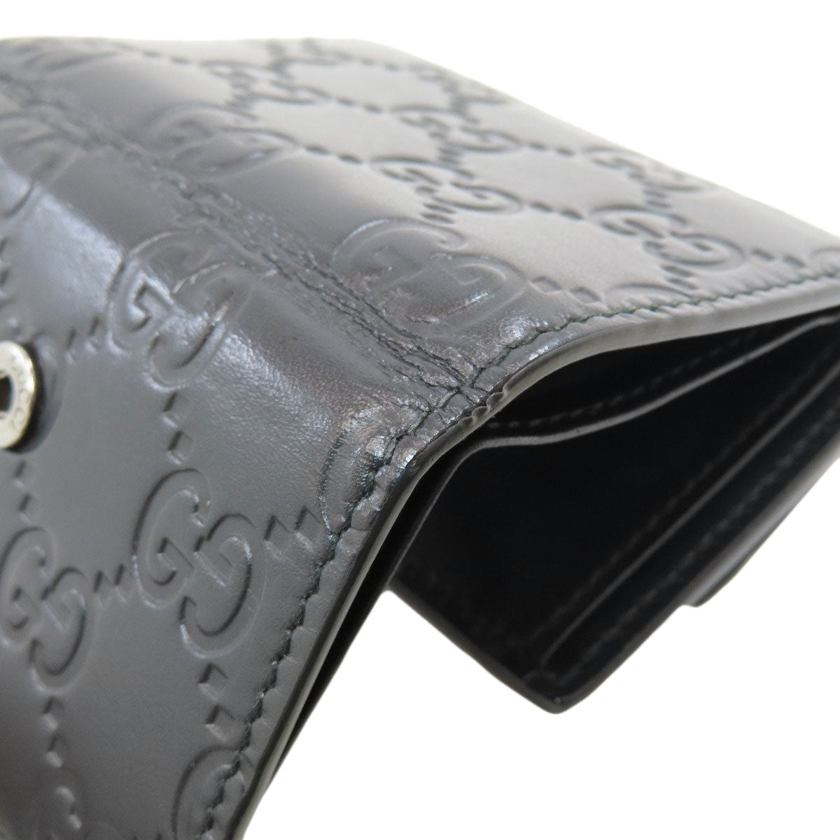 GUCCI 547070 GG signature guccissima Tri-fold wallet (with Coin Pocket) Leather Ladies [Used]