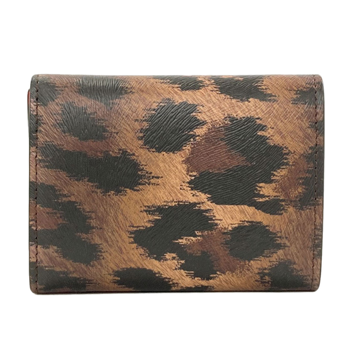 Christian Louboutin Leopard pattern Tri-fold wallet (with Coin Pocket) Leather Ladies [Used]