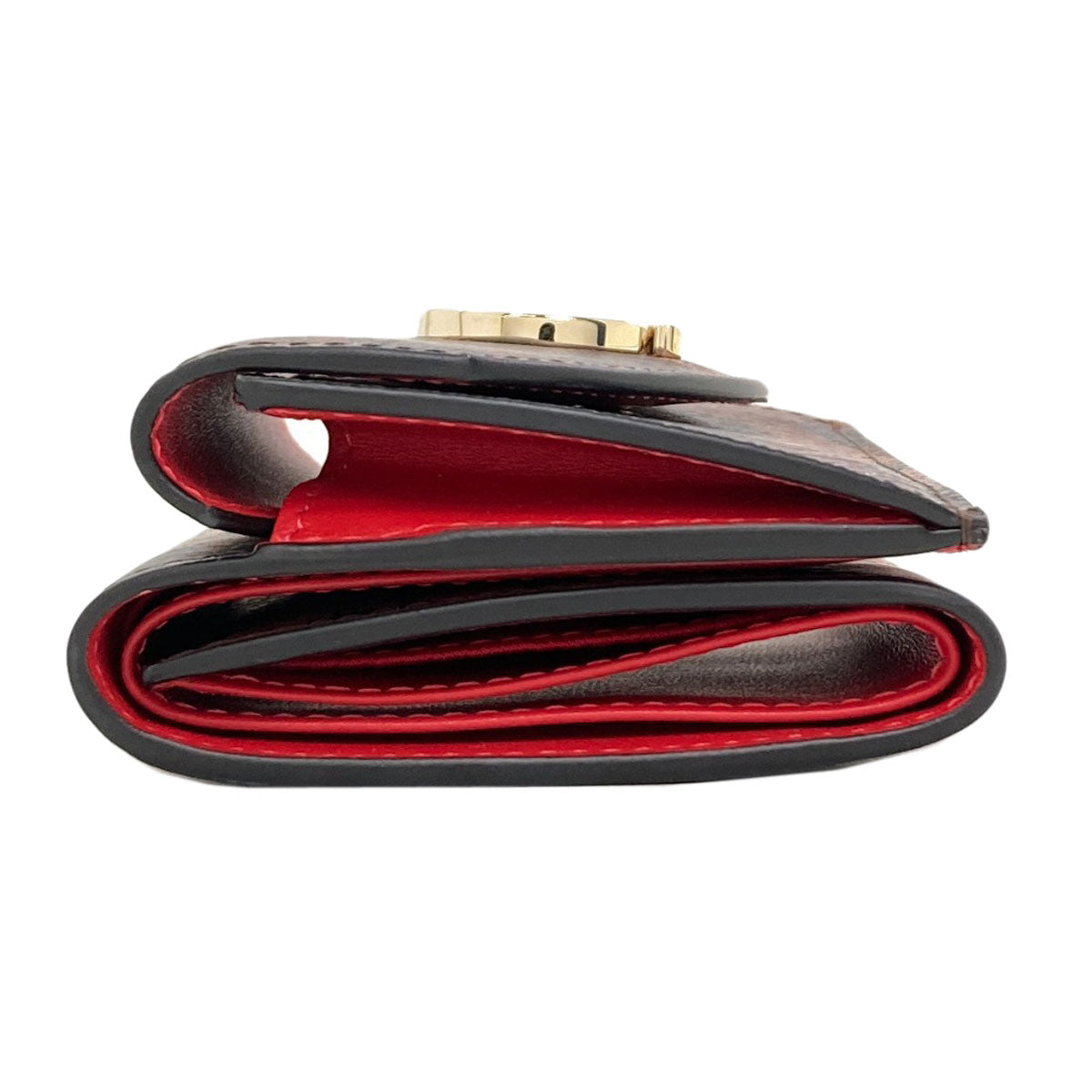Christian Louboutin Leopard pattern Tri-fold wallet (with Coin Pocket) Leather Ladies [Used]
