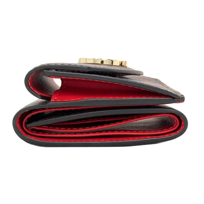 Christian Louboutin Leopard pattern Tri-fold wallet (with Coin Pocket) Leather Ladies [Used]