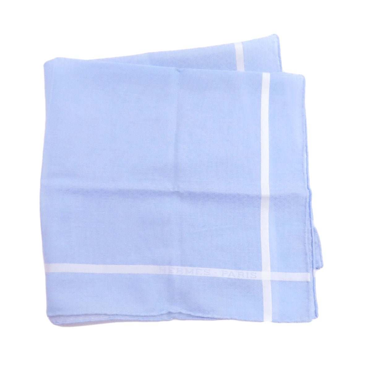 HERMES Jacquard H handkerchief Cotton Ladies [Used]