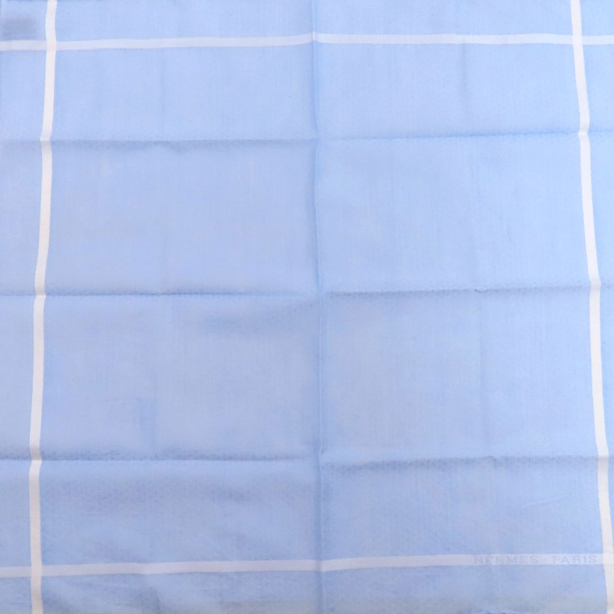 HERMES Jacquard H handkerchief Cotton Ladies [Used]
