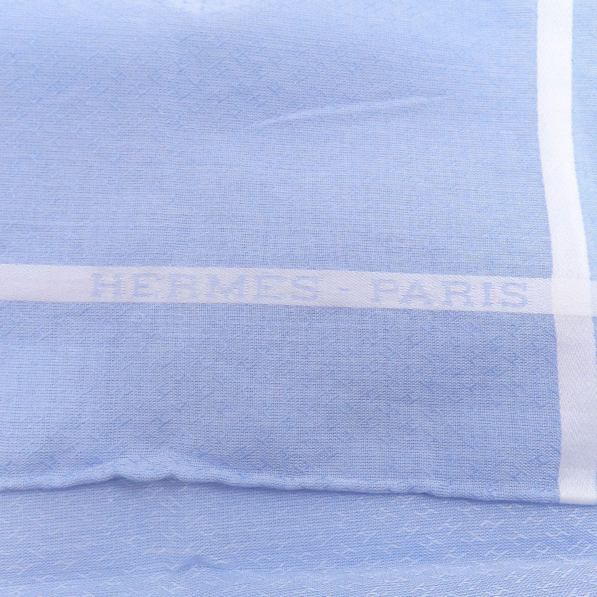 HERMES Jacquard H handkerchief Cotton Ladies [Used]
