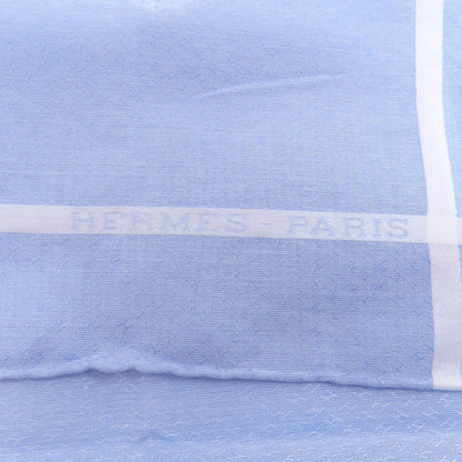 HERMES Jacquard H handkerchief Cotton Ladies [Used]