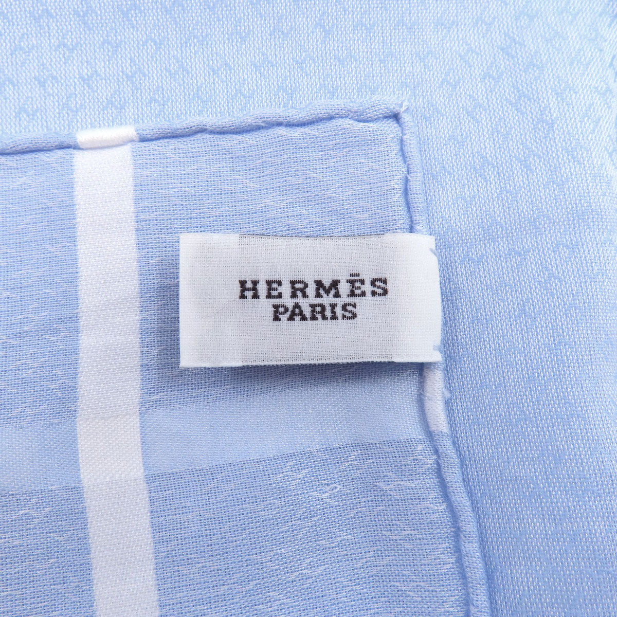 HERMES Jacquard H handkerchief Cotton Ladies [Used]