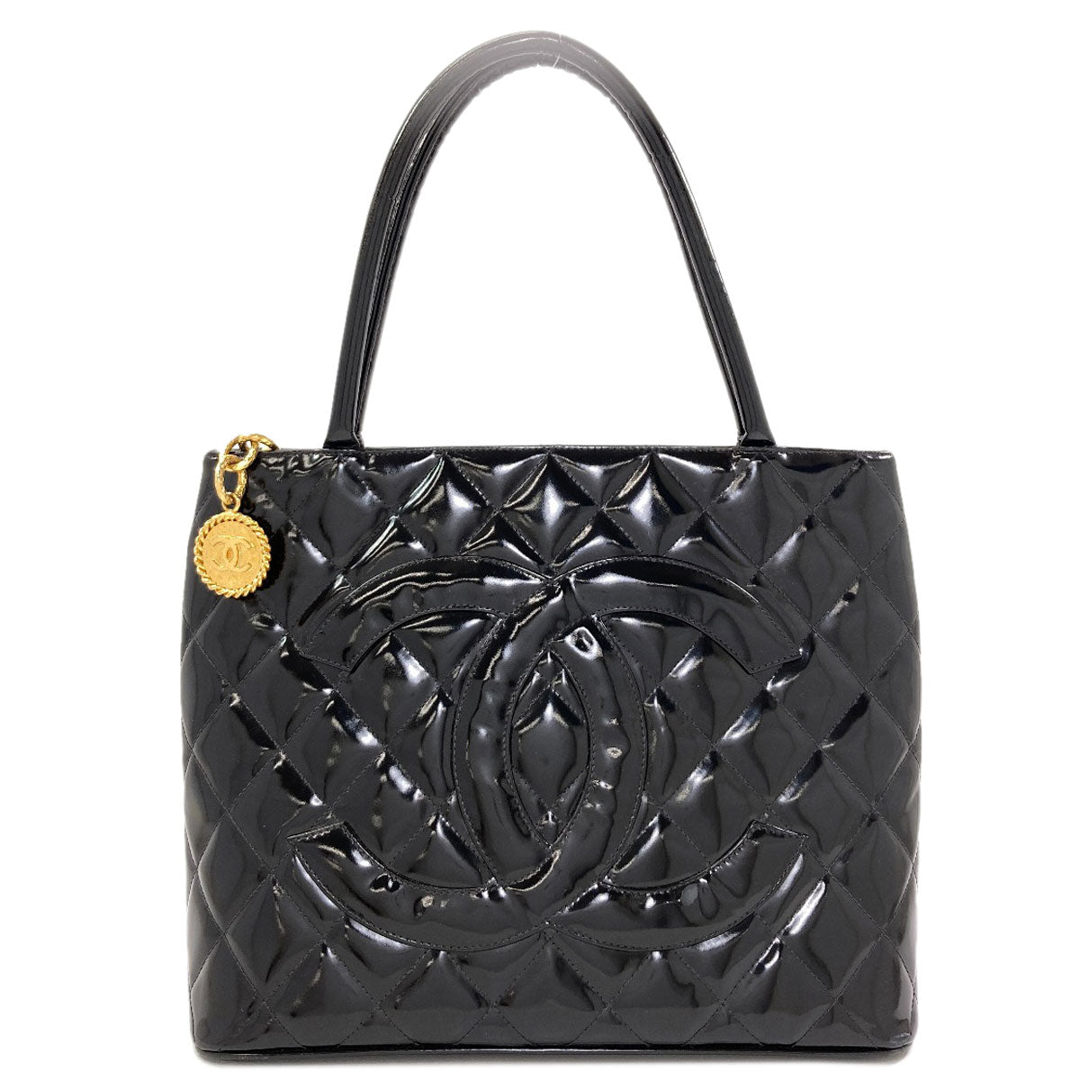 CHANEL Medallion GoldHardware Tote Bag Enamel Ladies [Used]
