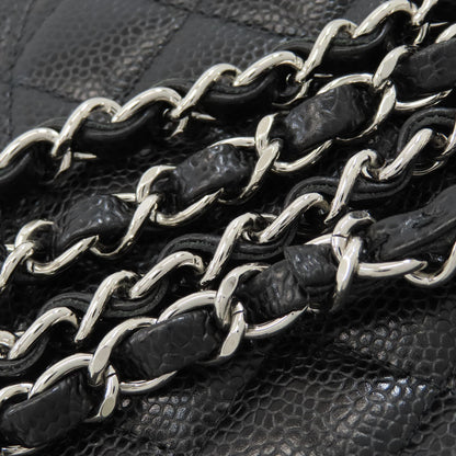 CHANEL Matelasse23 Double Flap SilverHardware Shoulder Bag Grained Calfskin Skin Ladies [Used]