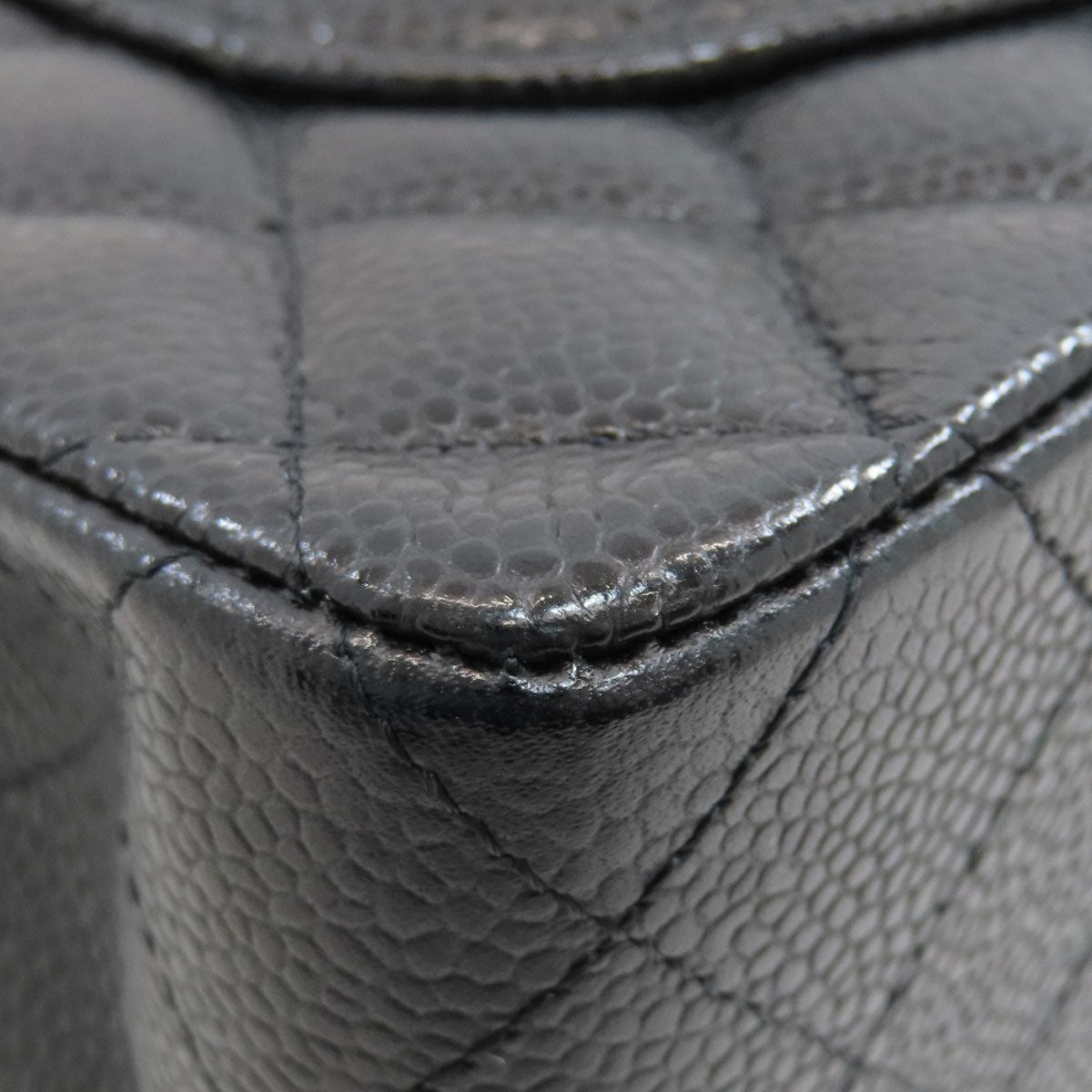 CHANEL Matelasse23 Double Flap SilverHardware Shoulder Bag Grained Calfskin Skin Ladies [Used]