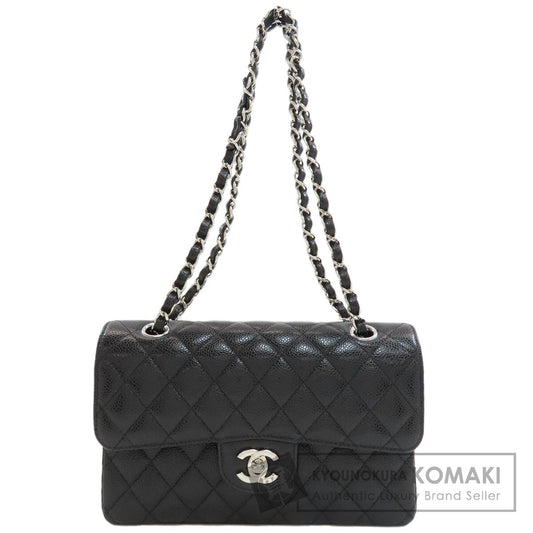 CHANEL Matelasse23 Double Flap SilverHardware Shoulder Bag Grained Calfskin Skin Ladies [Used]
