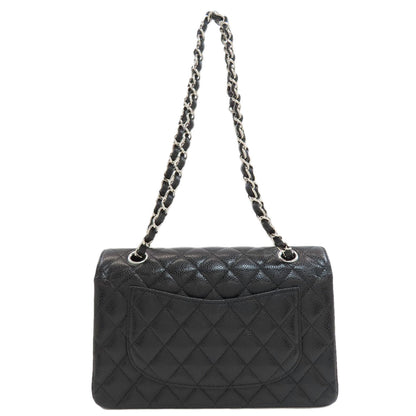 CHANEL Matelasse23 Double Flap SilverHardware Shoulder Bag Grained Calfskin Skin Ladies [Used]