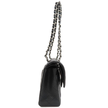 CHANEL Matelasse23 Double Flap SilverHardware Shoulder Bag Grained Calfskin Skin Ladies [Used]