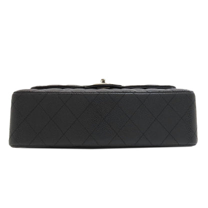 CHANEL Matelasse23 Double Flap SilverHardware Shoulder Bag Grained Calfskin Skin Ladies [Used]