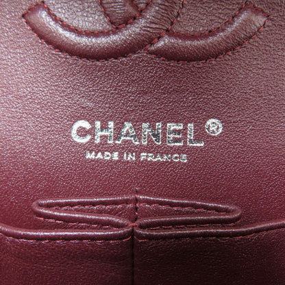 CHANEL Matelasse23 Double Flap SilverHardware Shoulder Bag Grained Calfskin Skin Ladies [Used]