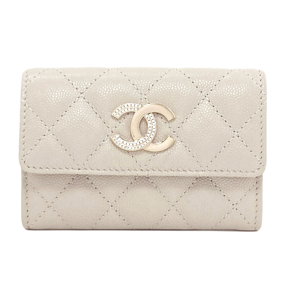 CHANEL COCO Mark Matelasse GoldHardware coin purse Grained Calfskin Skin Ladies [Used]