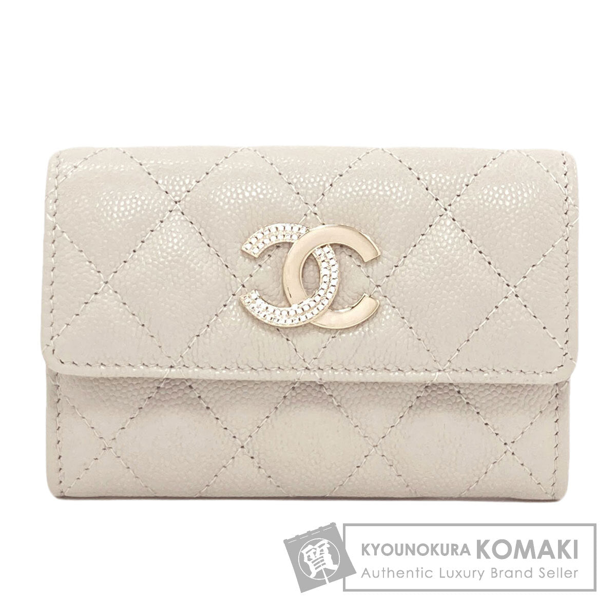 CHANEL COCO Mark Matelasse GoldHardware coin purse Grained Calfskin Skin Ladies [Used]