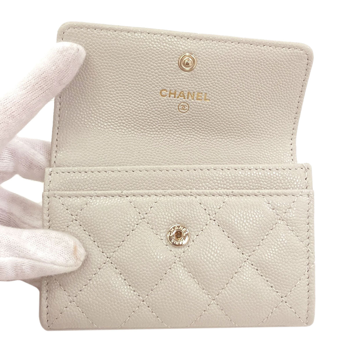 CHANEL COCO Mark Matelasse GoldHardware coin purse Grained Calfskin Skin Ladies [Used]