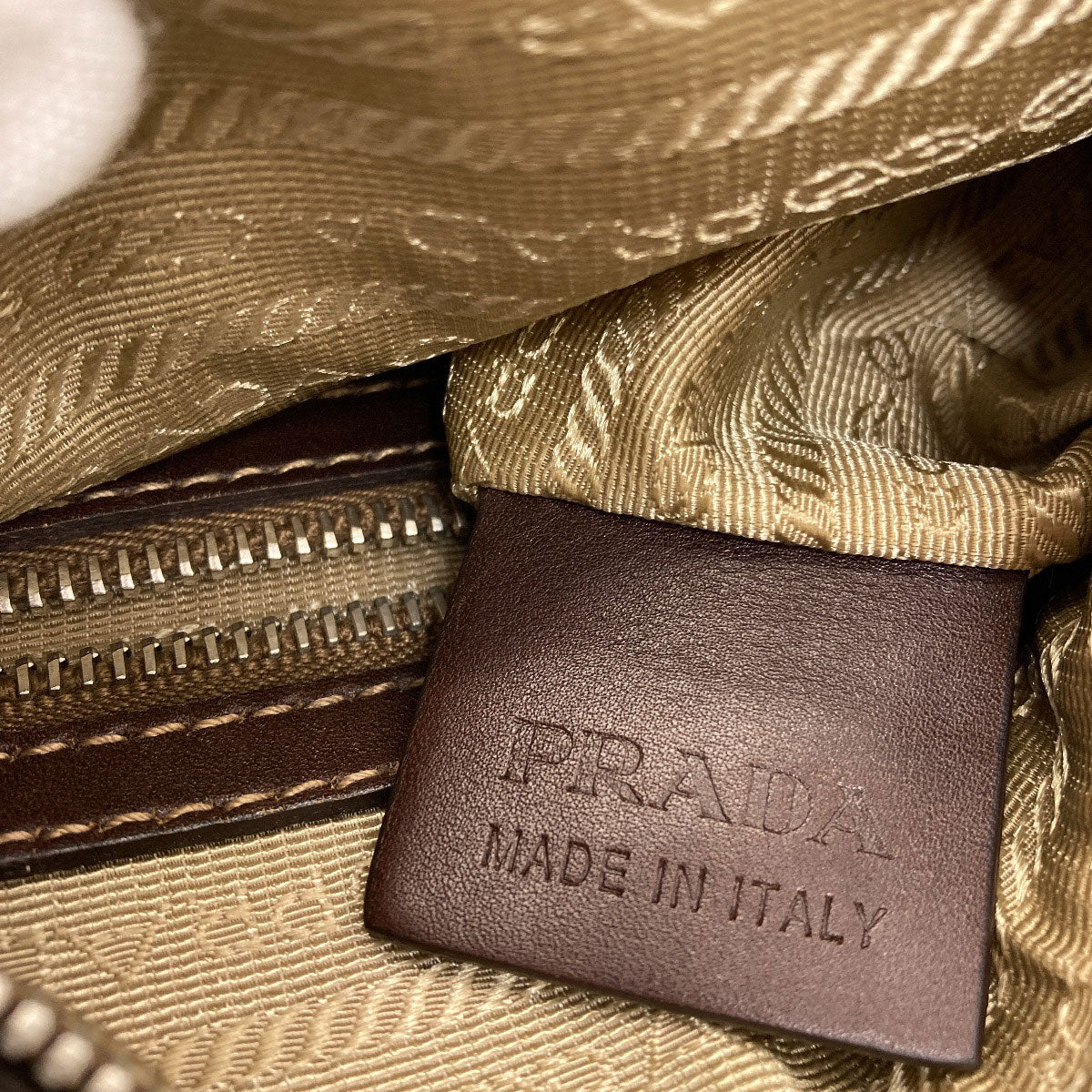 PRADA BT0534 Long Shoulder Logo Jacquard Shoulder Bag Canvas LeatherLadies [Used]