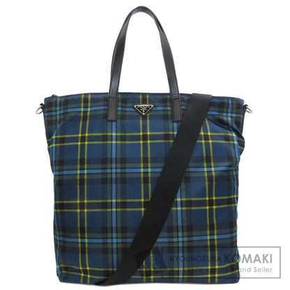 PRADA Checkpattern 2WAY Tote Bag Nylon Ladies [Used]