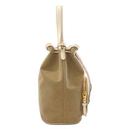 PRADA Logo Jacquard 2-Way Handbag Canvas Ladies [Used]