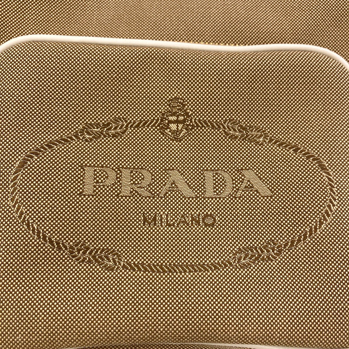 PRADA Logo Jacquard 2-Way Handbag Canvas Ladies [Used]