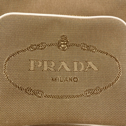 PRADA Logo Jacquard 2-Way Handbag Canvas Ladies [Used]