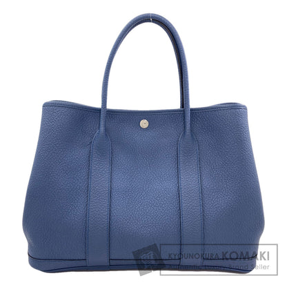 HERMES Garden Party Blue Agate SilverHardware Tote Bag Country Ladies [Used]