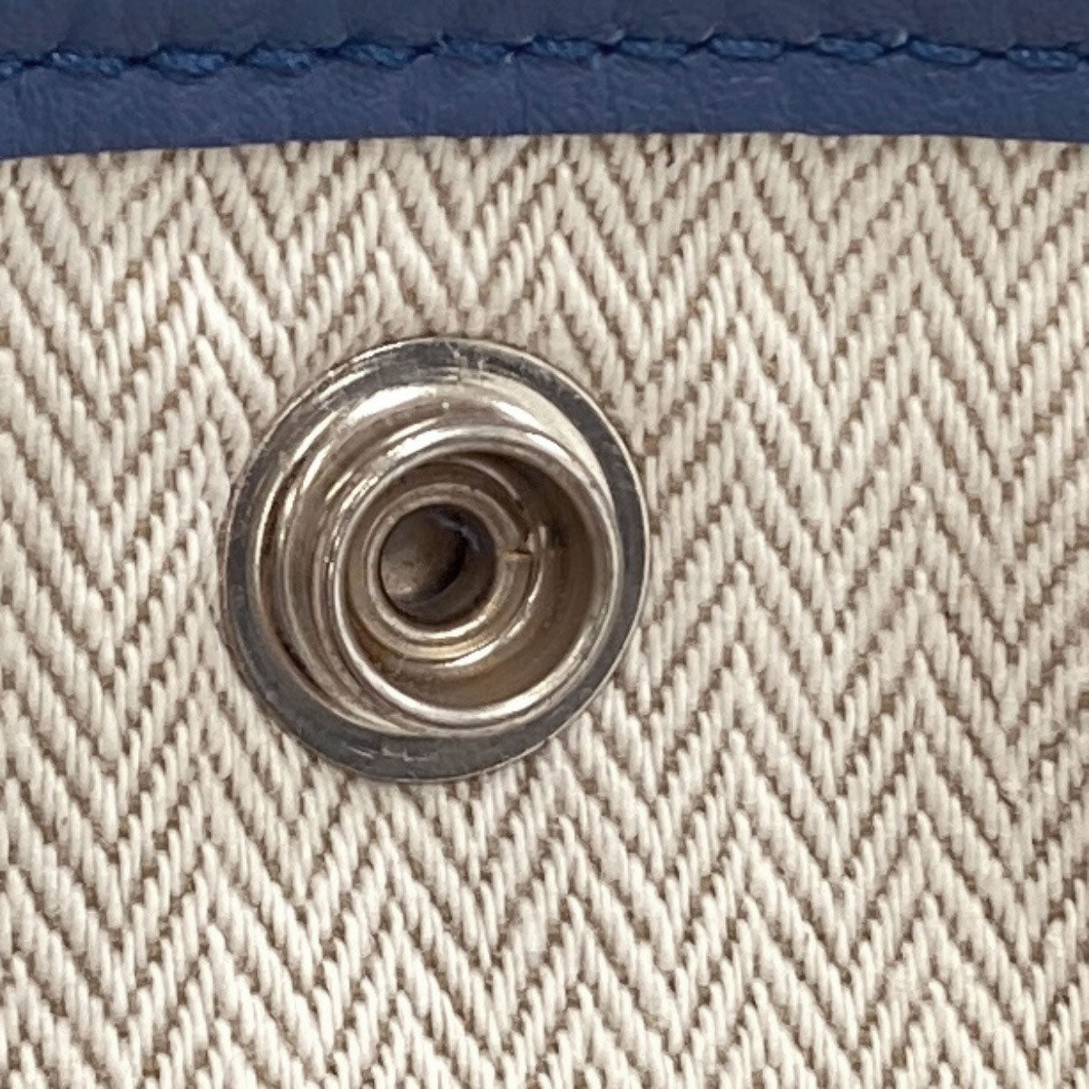 HERMES Garden Party Blue Agate SilverHardware Tote Bag Country Ladies [Used]