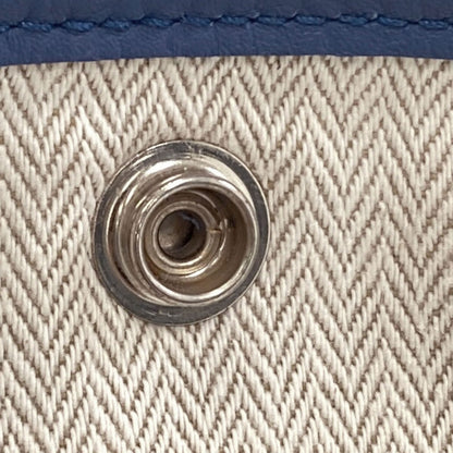 HERMES Garden Party Blue Agate SilverHardware Tote Bag Country Ladies [Used]