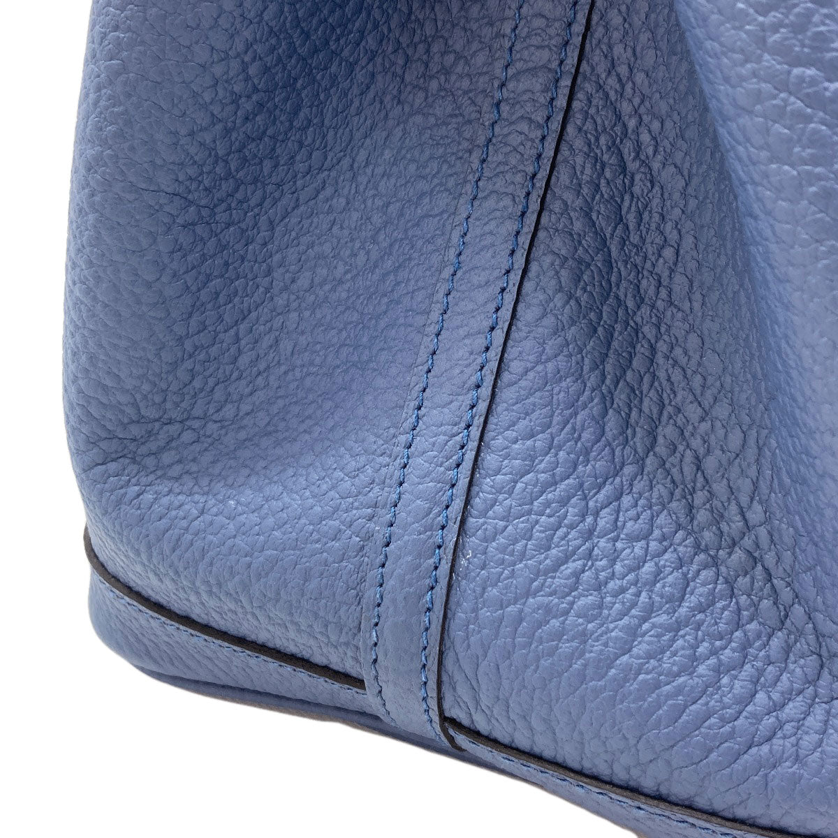 HERMES Garden Party Blue Agate SilverHardware Tote Bag Country Ladies [Used]