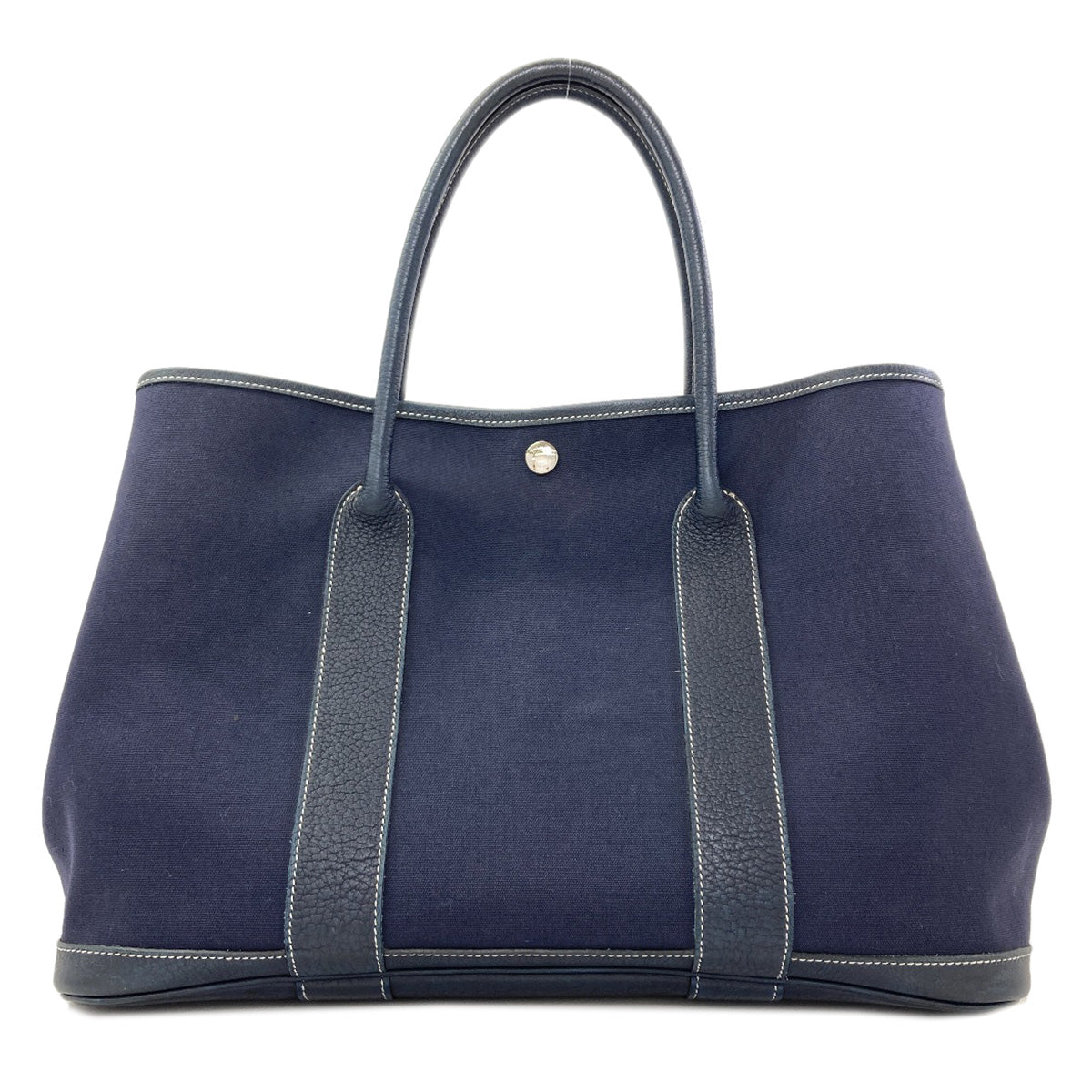HERMES Garden Party PM Silver Hardware Tote Bag Towar Officche Ladies [Used]