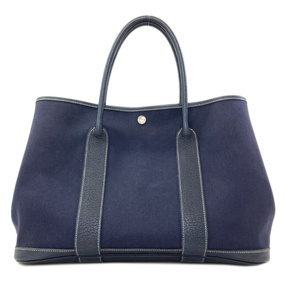 HERMES Garden Party PM Silver Hardware Tote Bag Towar Officche Ladies [Used]