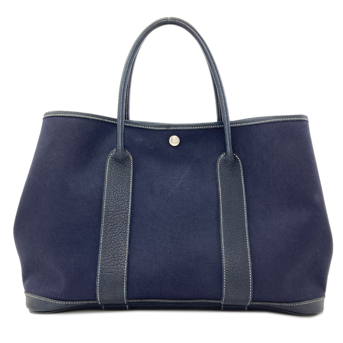 HERMES Garden Party PM Silver Hardware Tote Bag Towar Officche Ladies [Used]