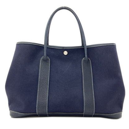 HERMES Garden Party PM Silver Hardware Tote Bag Towar Officche Ladies [Used]