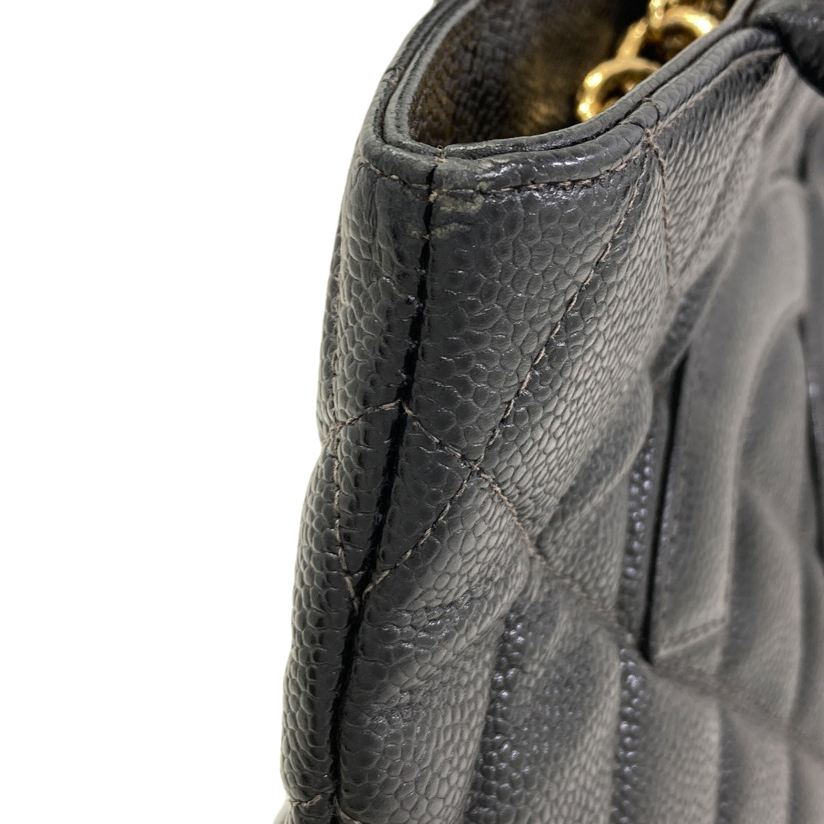 CHANEL Medallion GoldHardware Tote Bag Grained Calfskin Skin Ladies [Used]