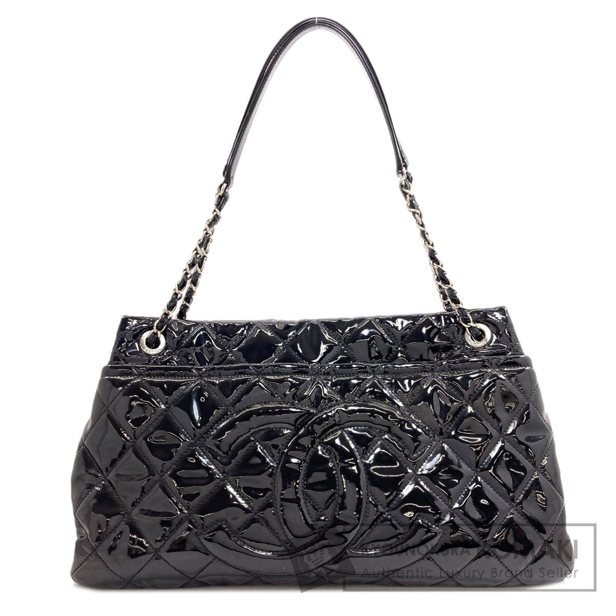 CHANEL Matelasse COCO Mark Chain Tote Bag Patent leather Ladies [Used]